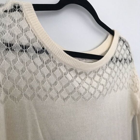 Loft cream colored lightweight sweater - Picture 5 of 7